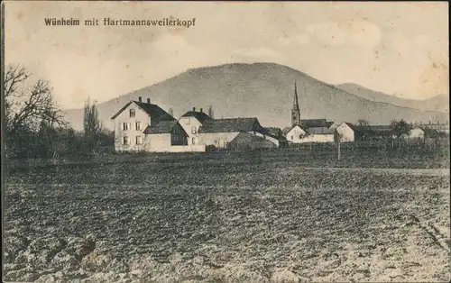 CPA Wühnheim (Elsaß) Wuenheim Stadt (Feldpost-Stempel) 191516