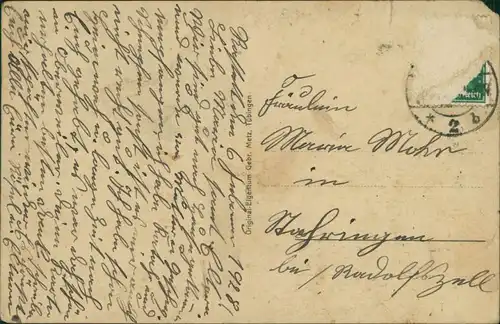 Ansichtskarte Rastatt Straße - Bahnhof 1928