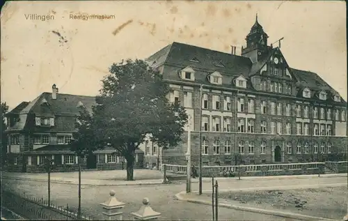 Ansichtskarte Villingen-Schwenningen Realgymnasium 1912