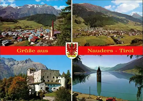 Ansichtskarte Nauders Mehrbild-AK mit 4 Echtfoto-Ansichten 1990