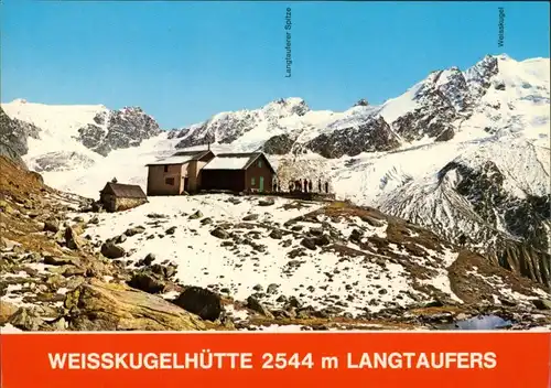 .Trentino-Südtirol Weisskugelhütte Langtauers Schutzhütte Trentino-Südtirol 1990