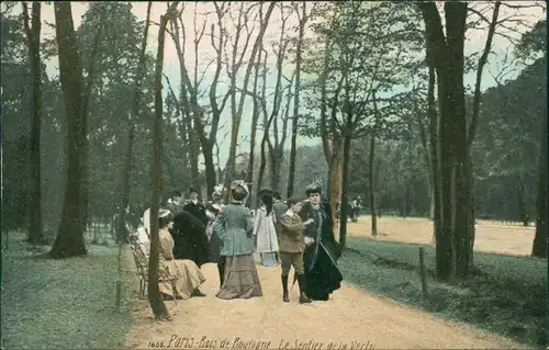 CPA 16. Arrondissement (Passy)-Paris Frauen Bois de Boulogne 1913