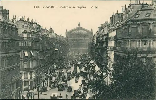 CPA Paris Avenue de l´Opera 1922