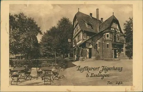 Ansichtskarte Esslingen Gasthaus Jägerhaus 1924