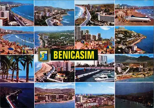 Benicàssim Benicasim Mehrbild-AK mit 12 Echtfoto-Ansichten 1970