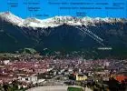 Innsbruck Panorama-Ansicht mit Namen der umliegenden Alpen Berge 2007