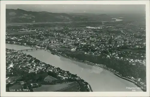 Ansichtskarte Linz Luftbild 1932