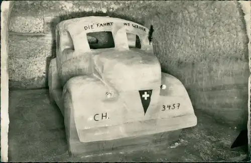 Ansichtskarte Lauterbrunnen Jungfraujoch Eispalast - Automobil 1958