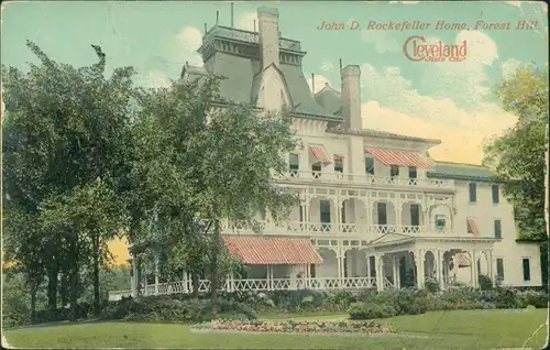 Postcard Cleveland John D. Rockefeller Home 1913