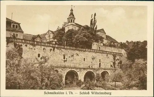 Ansichtskarte Schmalkalden Schloß Wilhelmsburg Burg Ansicht 1925
