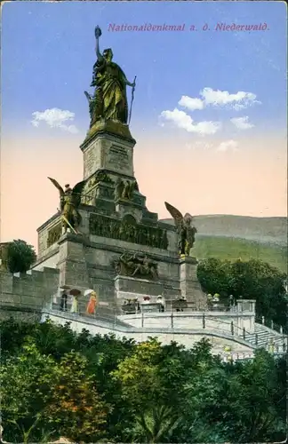 Rüdesheim (Rhein) National-Denkmal Niederwalddenkmal am Rhein bei Rüdesheim 1913