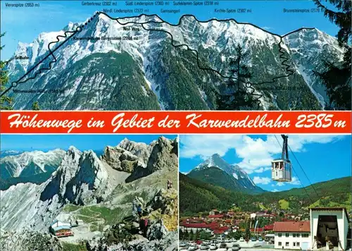 Ansichtskarte Mittenwald Karwendelgebirge B 1990