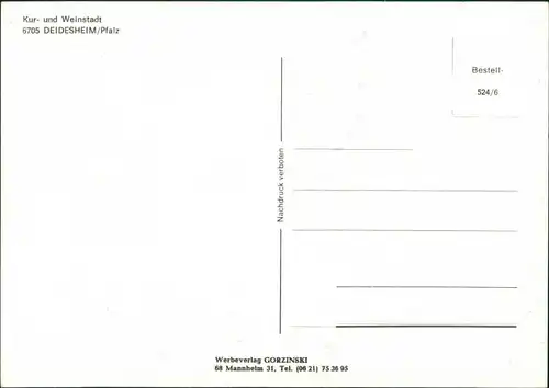 Deidesheim Mehrbild-AK 6 Fotos, Häuser & Strassen, Gasthaus uvm. 1980