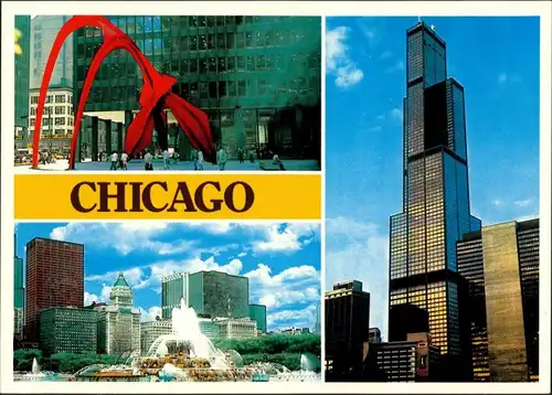 Chicago "The Windy City" Wolkenkratzer Stadt Ansichten US  1990