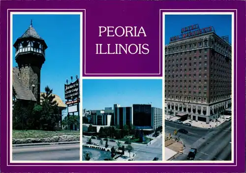 Postcard Peoria Peoria's Finest Hotels Multi-View US-Postcard 1990