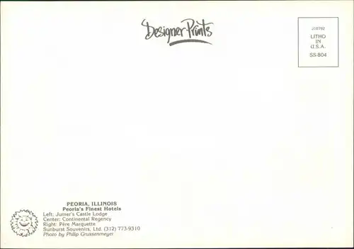 Postcard Peoria Peoria's Finest Hotels Multi-View US-Postcard 1990