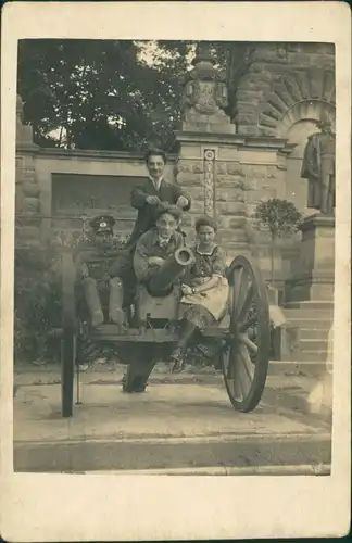 Militär/Propaganda 1.WK  Weltkrieg) Scherkarte  Kriegerdenkmal 1922 Privatfoto