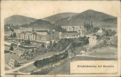 Ansichtskarte Kandern (LK Lörrach) Friedrichsheim 1916