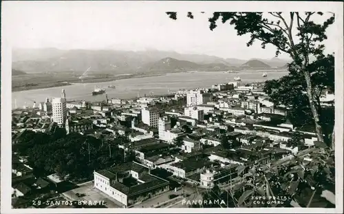 Postcard Santos Panorama - General View 1934