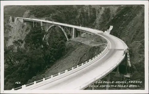 Postcard Sao Paulo Via Anchieta - Brücke 1940