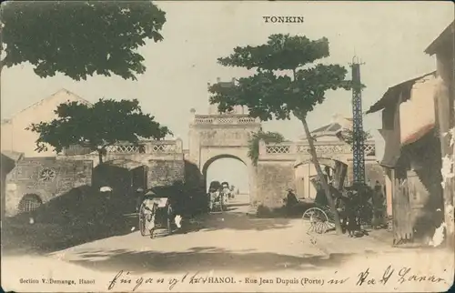 Postcard Haiphong Hải Phòng Tonkin - Straße Menschen 1911