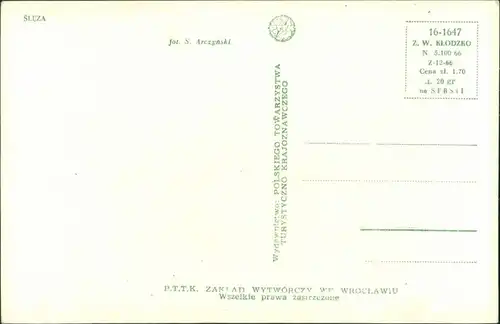 Postcard Ślęża Ślęża Landschaftspartie 1966