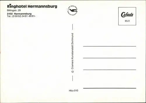 Hermannsburg Ringhotel Hermannsburg Heidehof Billingstrasse 1985