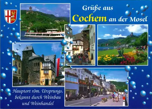 Cochem Kochem Mehrbild-AK mit 5 Stadtteilansichten Grusskarte 2005