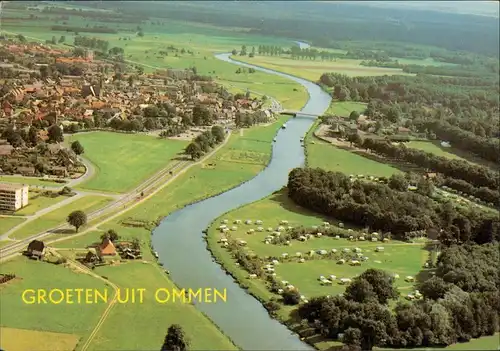 Postkaart Ommen Luftbild des Ortes 1981