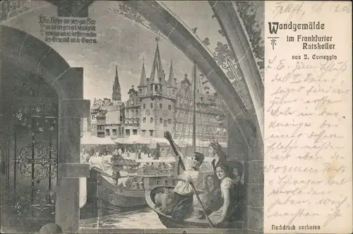 Ansichtskarte Frankfurt am Main Wandgemälde Ratskeller 1911