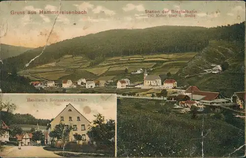 Hammereisenbach-Bregenbach-Vöhrenbach 2 Bild: Gasthaus, Stadt 1909
