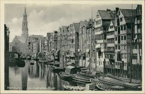 Ansichtskarte Hamburg Deichstrassenfleet 1929