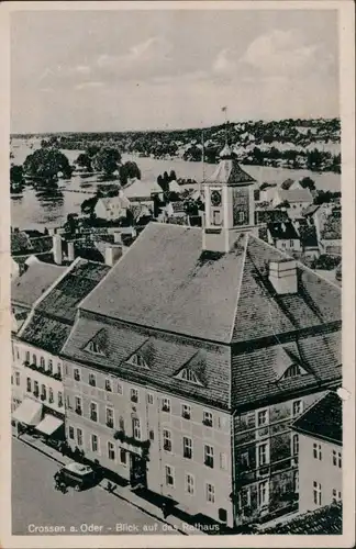 Crossen an der Oder Krosno Odrzańskie Blick über die Stadt 1939