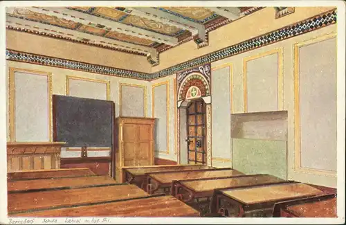 Berndorf (NÖ) Lehrzimmer im byzantinischen Stile, Schule Berndorf 1920