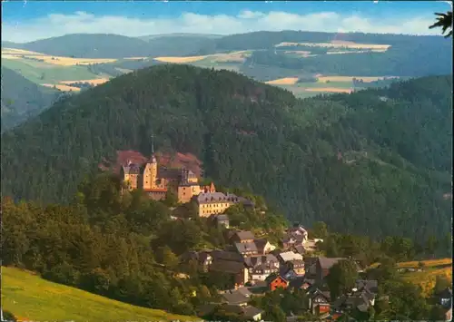 Lauenstein-Ludwigsstadt Frankenwald Panorama mit Burg Lauenstein 1975