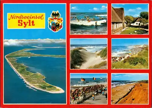 Gemeinde Sylt Insel Sylt Nordsee Mehrbild-AK ua. Luftaufnahme uvm. 1990