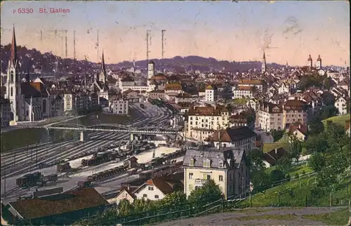 St. Gallen San Gallo / Sogn Gagl / St-Gall Bahnhof Strecke 1919