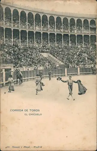 Ansichtskarte  Stierkampf Corrida de Toros el Chicuelo 1909