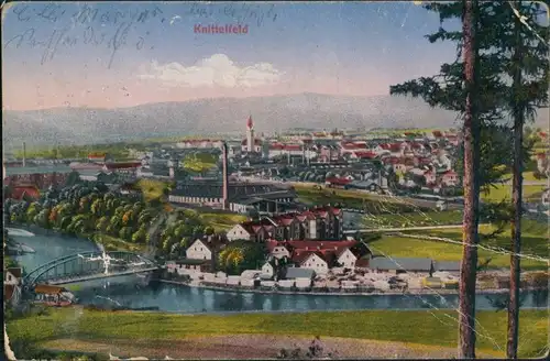 Ansichtskarte Knittelfeld Stadtpartie, Fabrikanlage 1917