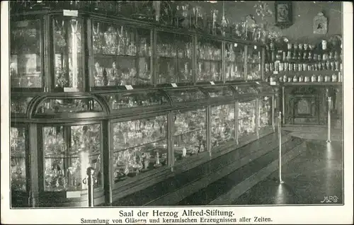 Coburg Innenansicht Gläser Sammlung Herzog Alfred-Stiftung 1905