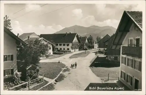 Ansichtskarte Bichl Straßenpartie 1930