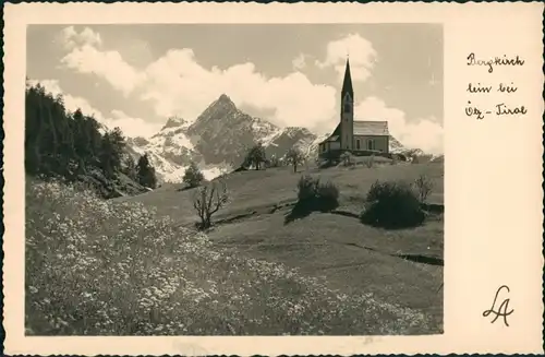 Ansichtskarte Oetz Ötz Tirol Partie an der Kirche 1938