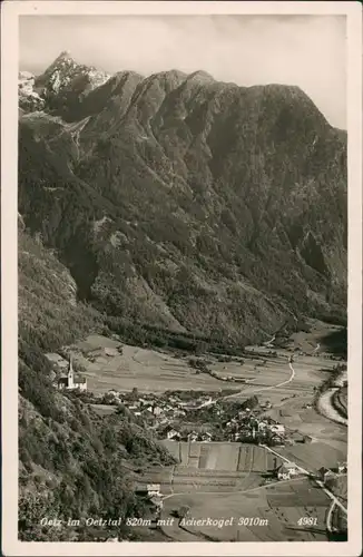 Ansichtskarte Oetz Ötz Tirol Blick auf die Stadt 1931