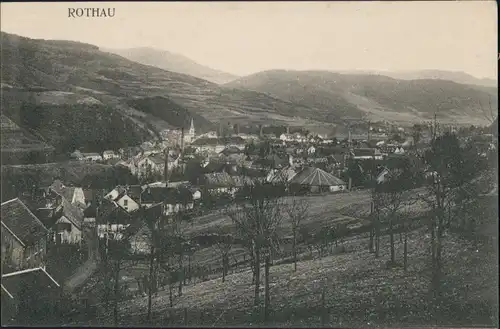 CPA Rothau Elsaß Stadtpartie 1914