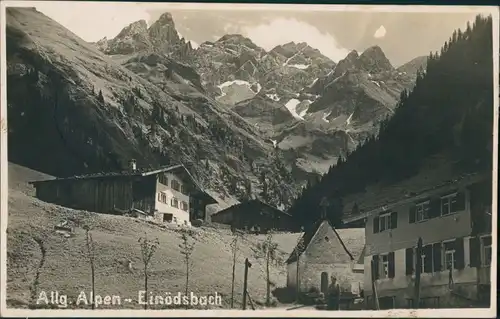 Foto Einödsbach-Oberstdorf (Allgäu) Stadtpartie 1916 Privatfoto