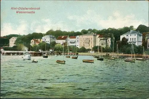 Ansichtskarte Düsternbrook-Kiel Wasserseite 1914