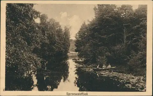 Ansichtskarte Diensdorf-Radlow Scharmützelsee Spreewaldfließ 1916