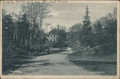 Ansichtskarte Magdeburg Luisengarten - Haus 1934