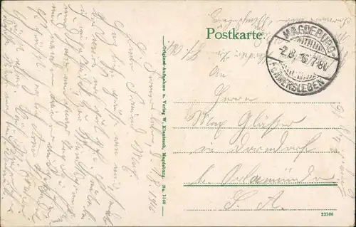 Ansichtskarte Werder-Magdeburg Adolf-Mittag-See, Dom 1916