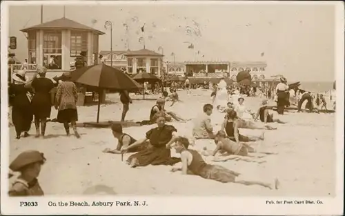 Postcard Asbury Park Beach - Pavillon, Gebäude 1923